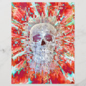 スカルカラフルアポップ・アートのル超サイケデリックリアル作品 (正面)