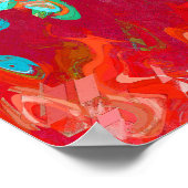 スカルカラフルアポップ・アートのル超サイケデリックリアル作品 ポスター (角)