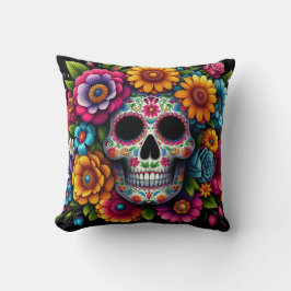 スカルカラフル枕！ クッション