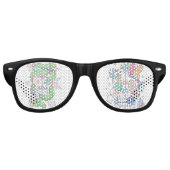 スカルカラーペンシルIT8カラーアイウェア レトロサングラス (正面)