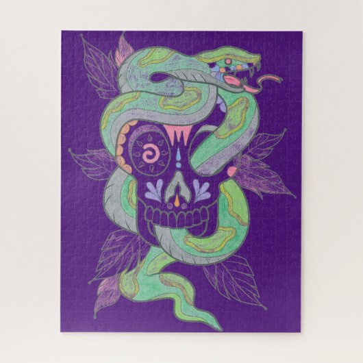 スカルカラーペンシルIT8カラーパズル ジグソーパズル (縦)