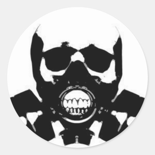 スカルガス覆面骨 ラウンドシール (正面)