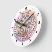 スカルガルゴイル時計 ラウンド壁時計 (傾斜)