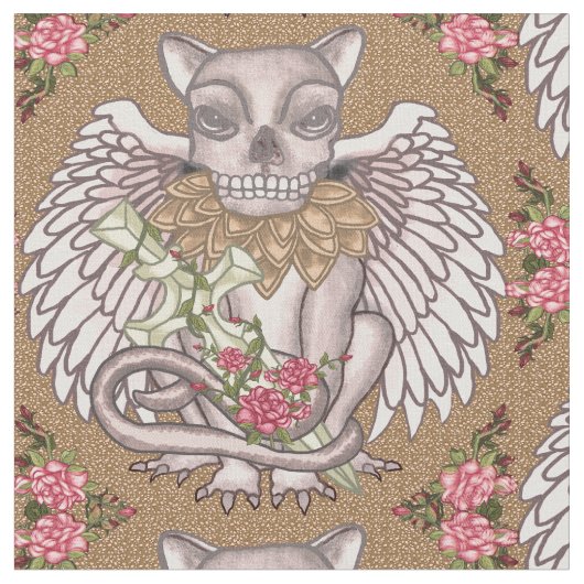 スカルガルゴイル ファブリック (クローズアップ)