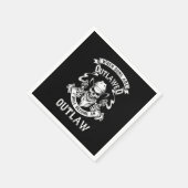 スカルガンズアウトローウカウボーイウェスタン射撃、 発砲ギフト スタンダードカクテルナプキン (角)