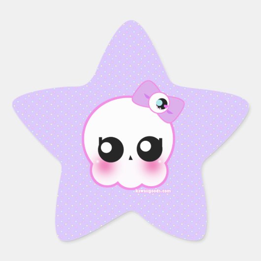 スカルガールシール 星シール (正面)