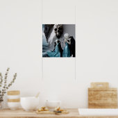 スカルキャットシャドーワークウィッチーAIアートマット値 ポスター (キッチン)