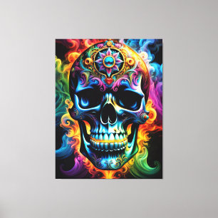 スカルキャンバス印刷 キャンバスプリント