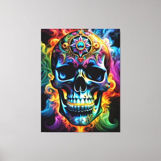 スカルキャンバス印刷 キャンバスプリント (正面)