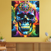 スカルキャンバス印刷 キャンバスプリント (インサイチュ (リビング))