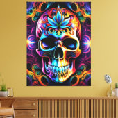 スカルキャンバス印刷 キャンバスプリント (インサイチュ (リビング))