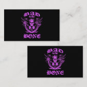 スカルキングゴシック骨格の悪い骨ハロウィーンホラー 名刺 (正面/裏面)