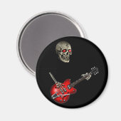 スカルギタープレーヤー マグネット (正面/裏面)