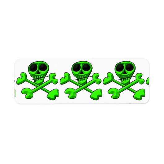 スカルクラシックラウンドシール ラベル (正面)