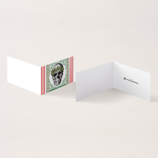 スカルクリスマスカード (内部&外部)