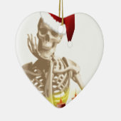 スカルクリスマス セラミックオーナメント (右)