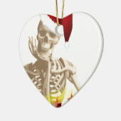 スカルクリスマス セラミックオーナメント (左)