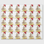 スカルクリスマス ラッピングペーパー (フラット)