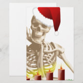 スカルクリスマス 便箋 (正面/裏面)