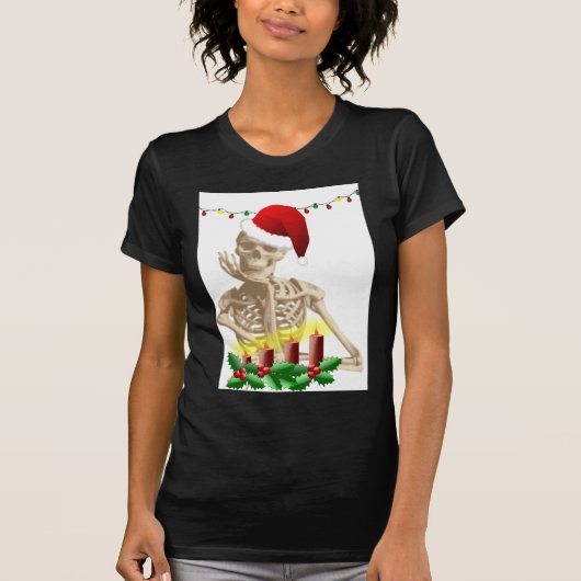 スカルクリスマス Tシャツ (正面)