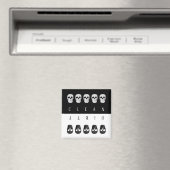 スカルクリーン汚れた白黒リバーシブル マグネット (インサイチュ (食洗機))