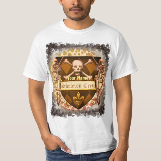 スカルクルーシールド Tシャツ (正面)