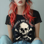 スカルクロスボーンズ レトロ ヴィンテージ パイレーツ ヘンナイト Tシャツ