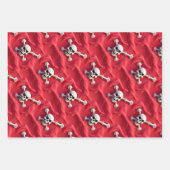 スカルクロスボーン骨格ハロウィーン海賊テーマ ラッピングペーパーシート (正面3)