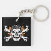 スカルクロスボーン（炎の翼あり） キーホルダー (裏面)