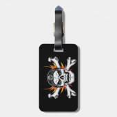 スカルクロスボーン(炎の翼あり) ラゲッジタグ (裏面縦)