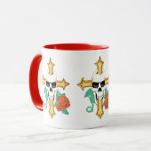 スカルクロス及びバラ マグカップ (正面左)