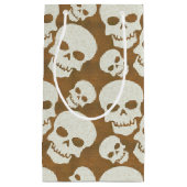 スカルグラフィックパターンデザイン スモールペーパーバッグ (正面)