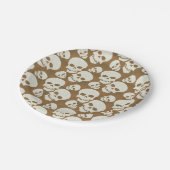 スカルグラフィックパターンデザイン ペーパープレート (アングル)