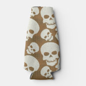 スカルグラフィックパターンデザイン ボトルクーラー (正面)