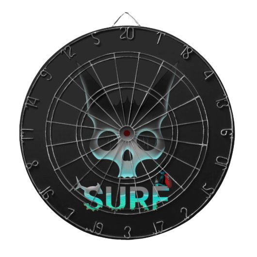 スカルグラフィティサーフキャット ダーツボード (正面)