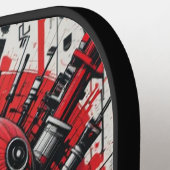 スカルグラフィティ – アクリルパズル ピックルボールラケット (左詳細)