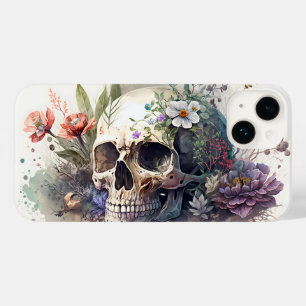 スカルグランジ美学フローラ水彩画 Case-Mate iPhone 14ケース