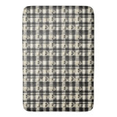 スカルグリッド – モノクロジオメトリ バスマット (正面縦)