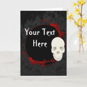 スカルグリーティングカード カード (黄色い花)