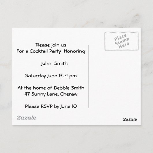 スカルグルームフルカスタマイズ ポストカード (裏面)