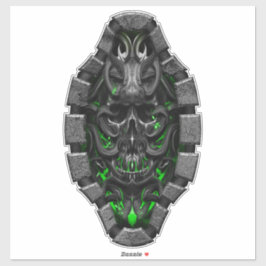 スカルグレンカスタムバイオ火花付きビニールシール シール