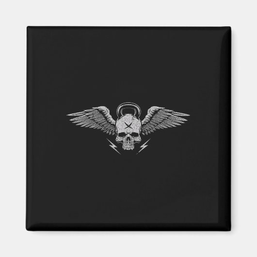 スカルケトルベルトレーニング強度訓練ジム マグネット (正面)