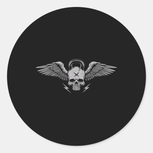 スカルケトルベルトレーニング強度訓練ジム ラウンドシール (正面)