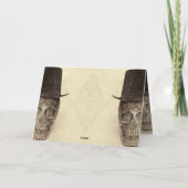 スカルゲイミスター・アンド・ミスター・ヴィンテージ・セピアレトロ結婚ズ 招待状 (裏面)