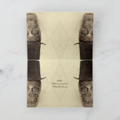 スカルゲイミスター・アンド・ミスター・ヴィンテージ・セピアレトロ結婚ズ 招待状 (内部)