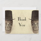 スカルゲイ氏とヴィンテージレトロセピア結婚ズ サンキューカード (正面)