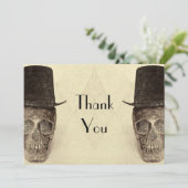 スカルゲイ氏とヴィンテージレトロセピア結婚ズ サンキューカード (スタンド正面)