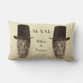 スカルゲイ氏とヴィンテージレトロセピア結婚ズ ランバークッション (裏面)