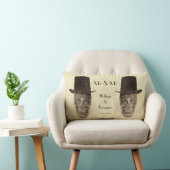 スカルゲイ氏とヴィンテージレトロセピア結婚ズ ランバークッション (椅子)