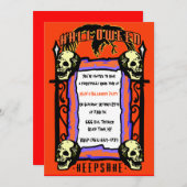 スカルゲートキーパーパーティの招待状 招待状 (正面/裏面)